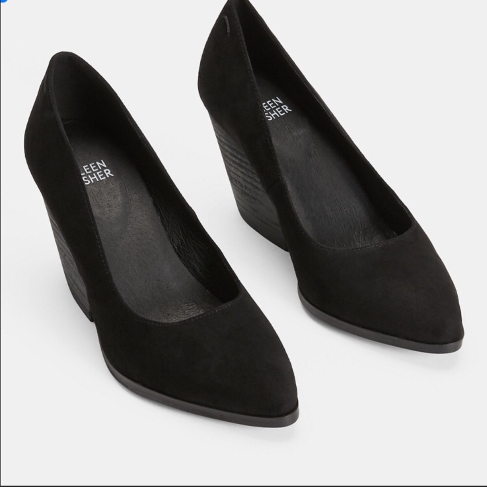 Eileen Fisher Black Hawk Suede Pump
